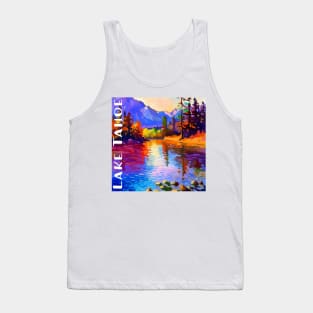 Colorful Painting of Lake Tahoe Tank Top